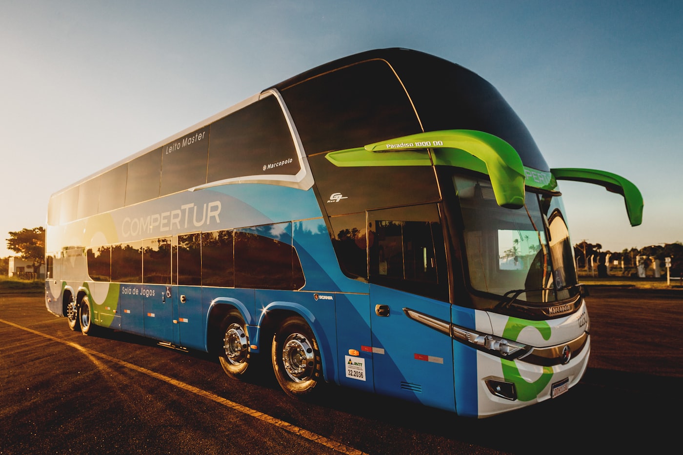 A modern coach used for group transfers